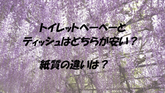 トイレットぺーぺーとティッシュはどちらが安い 紙質の違いは こもれびトレンドニュース